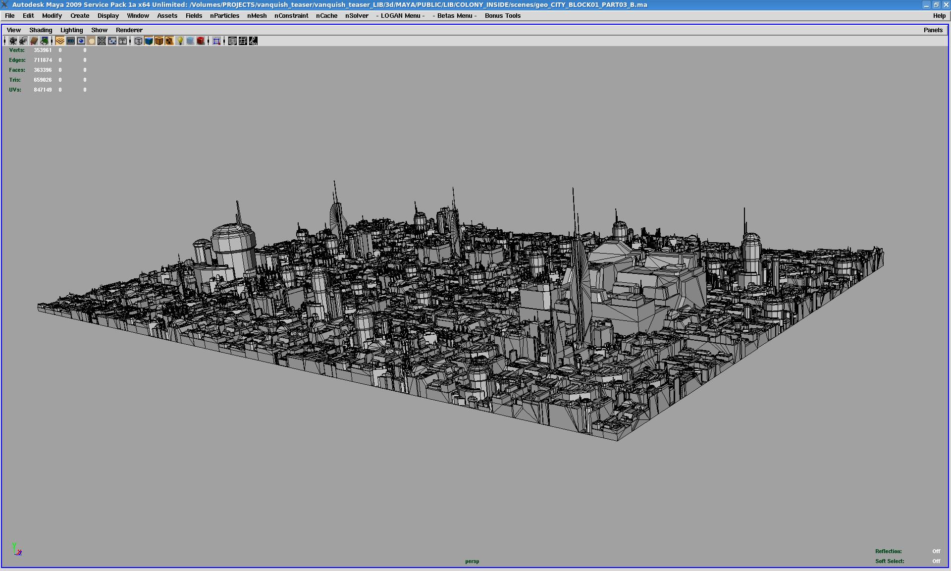 Vanquish - City Block 02 Wireframe