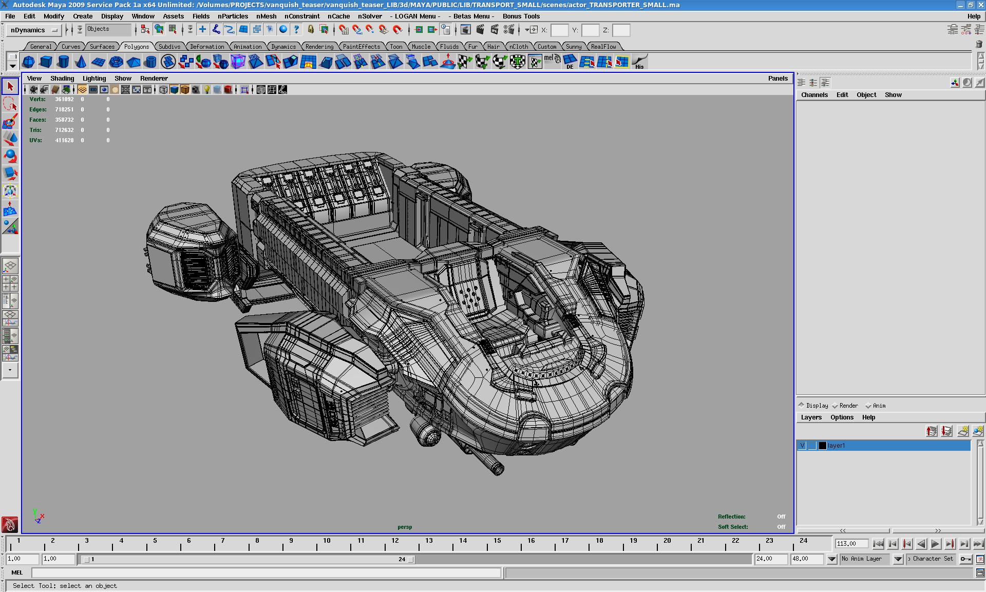 Vanquish - Transporter Wireframe