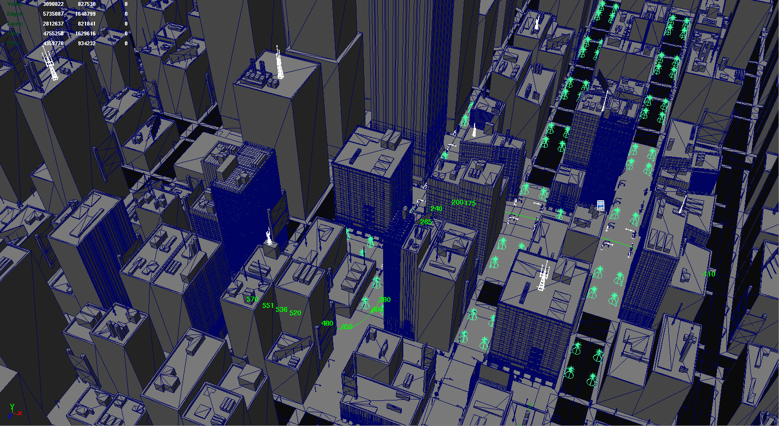Lexus - Reactions - Overhead City View in Maya