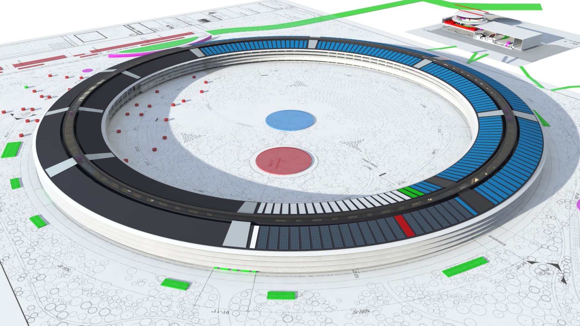 Sunnyside - Apple Park : Maya 3D WIP 01