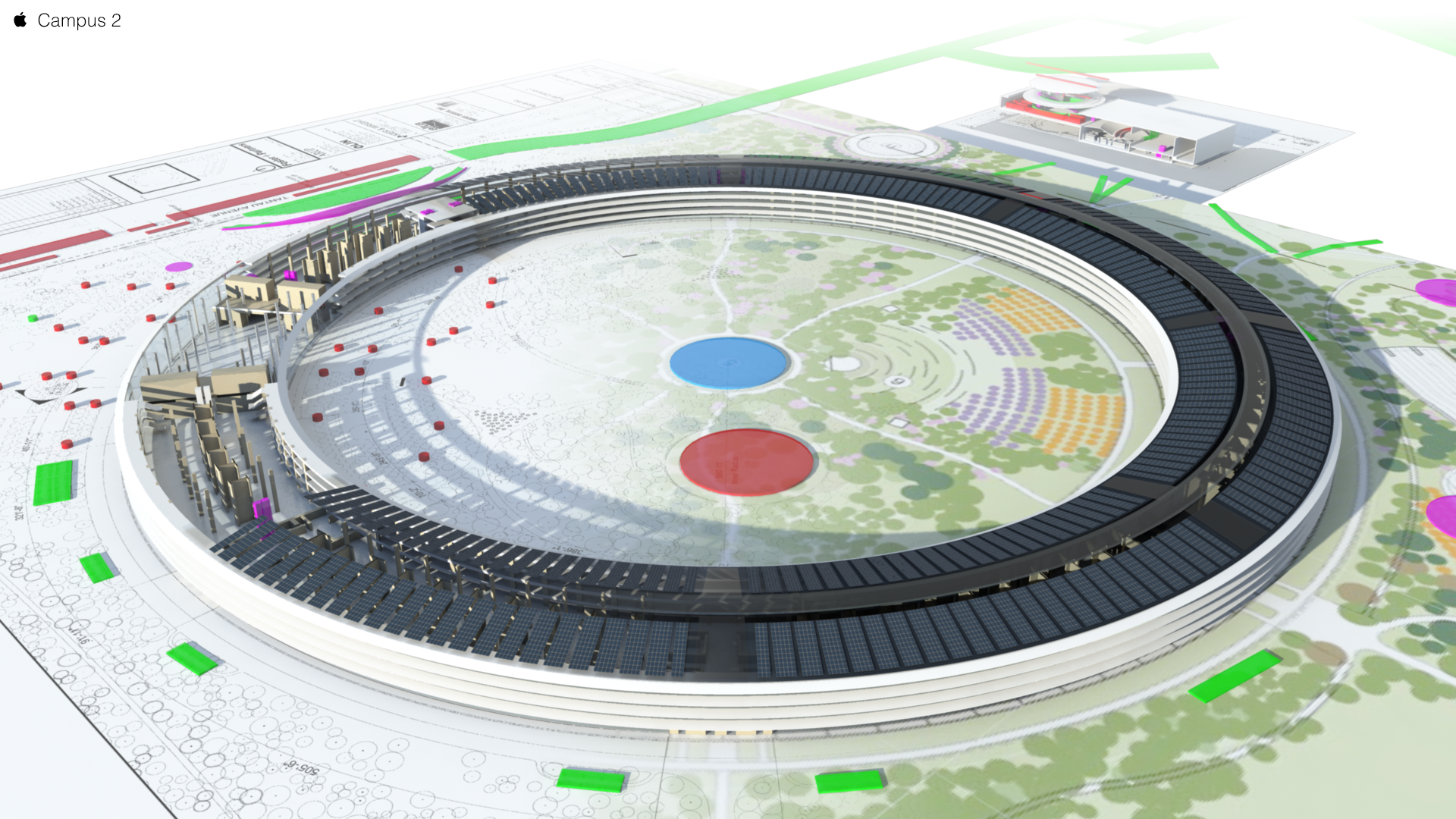 Sunnyside - Apple Park : Maya 3D WIP 02