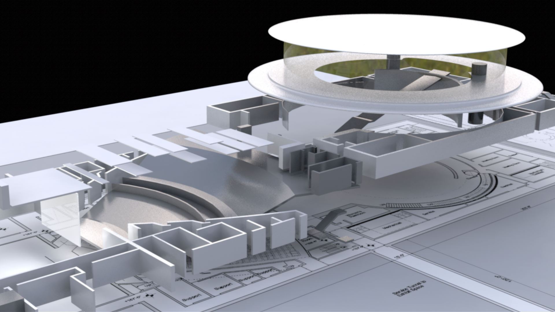 Sunnyside - Apple Park : Maya 3D WIP Steve Jobs Theater