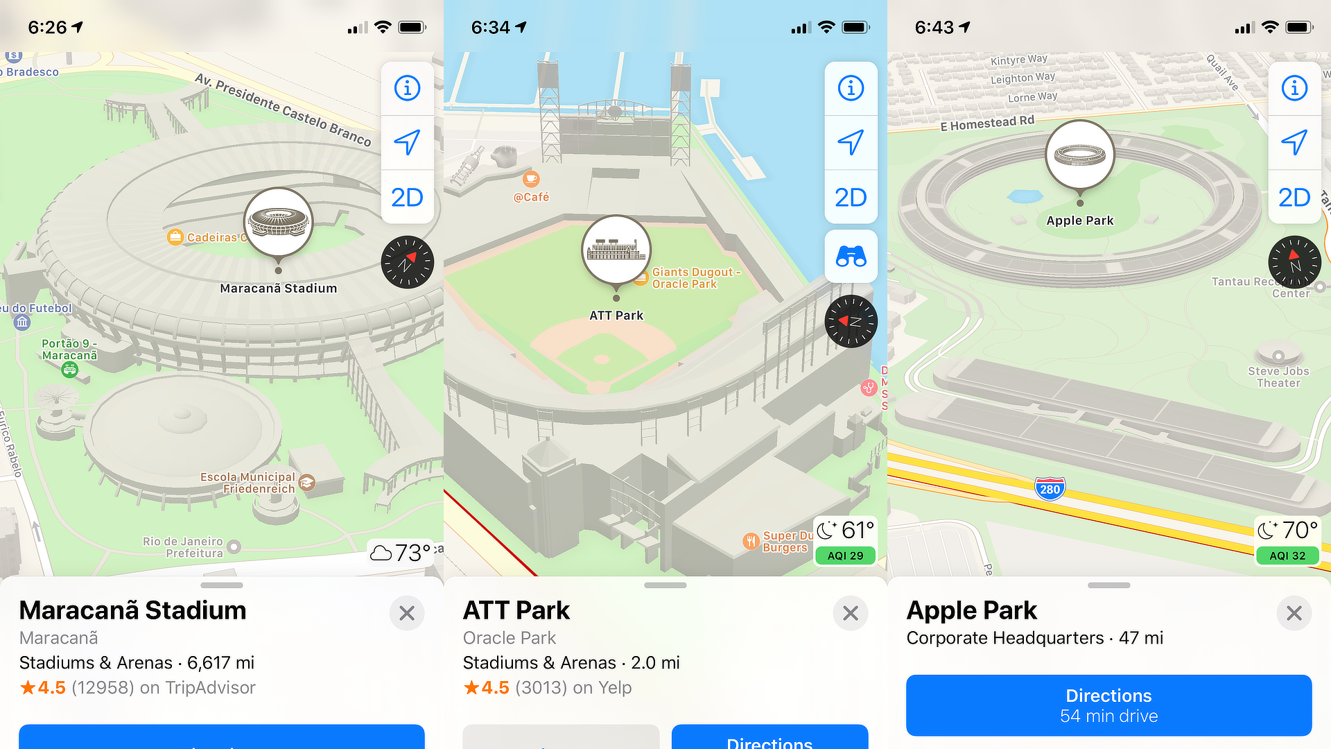 Sunnyside - Apple Maps : 3D Landmarks Collage 01